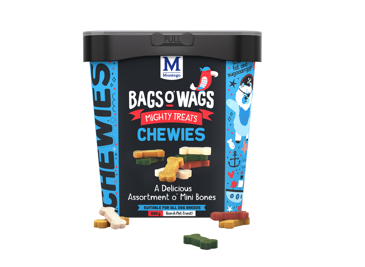 Montego Bags O’ Wags Mini Bones treats 1.5kg tub