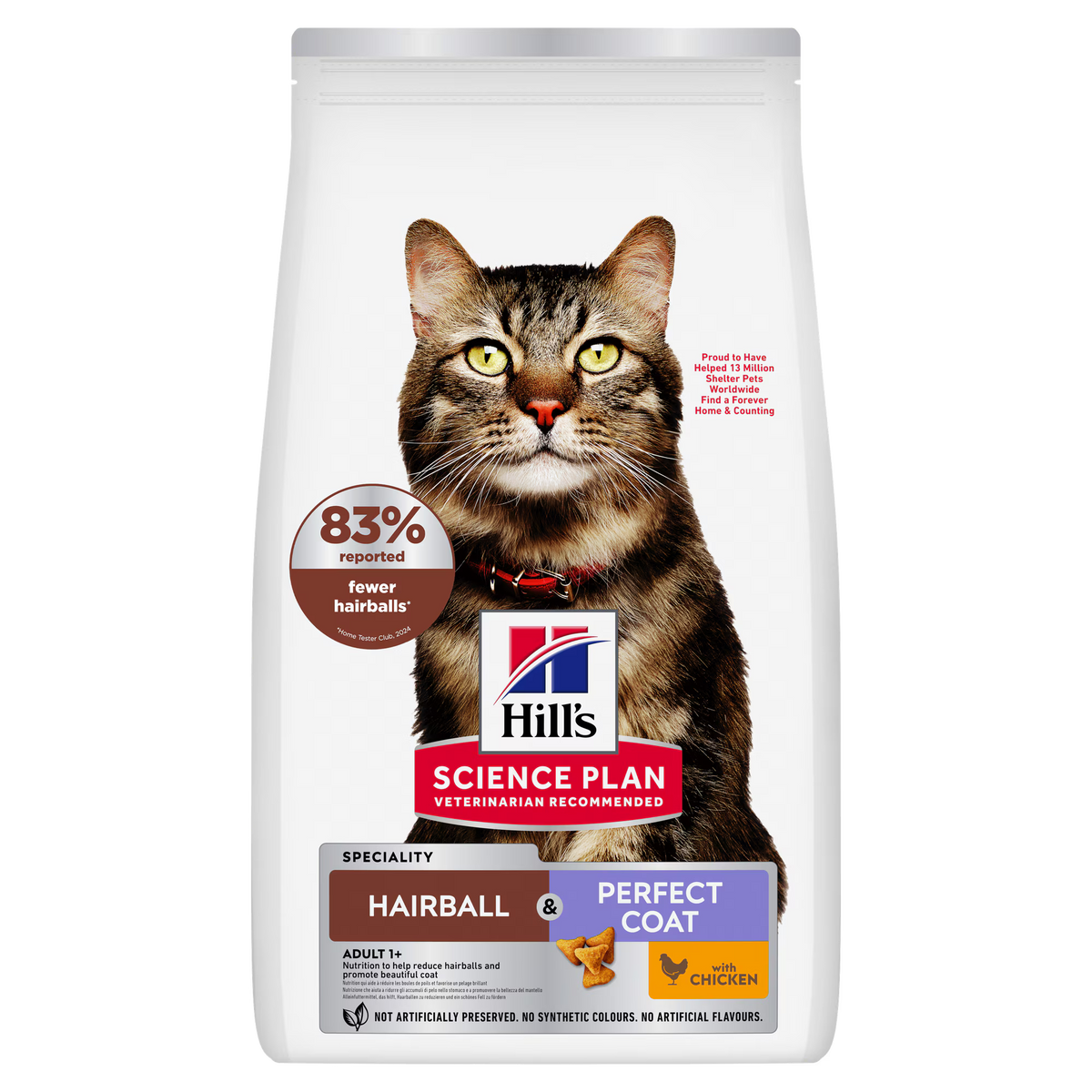 Hills Science Plan Adult Cat Hairball & Perfect Coat Food 7kg