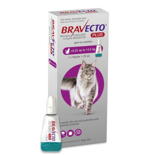 Bravecto Plus Spot on Cats 6.25-12.5kg