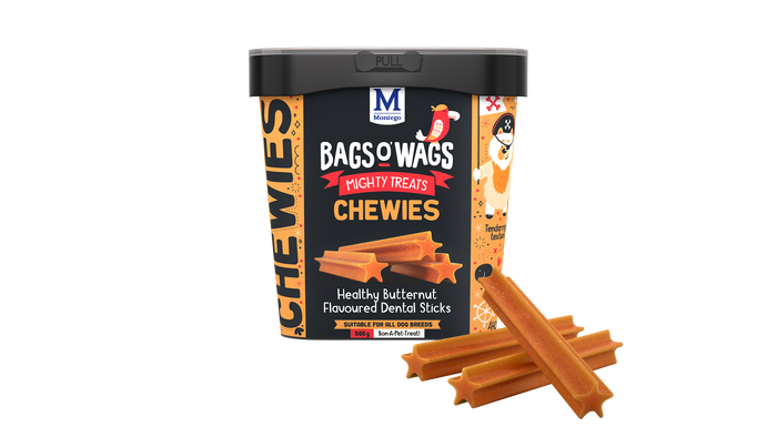 Montego Bags O' Wags Butternut Dental Sticks 500g dog treats