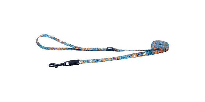 Rogz Fusion dog lead in Cartoon Blue pattern