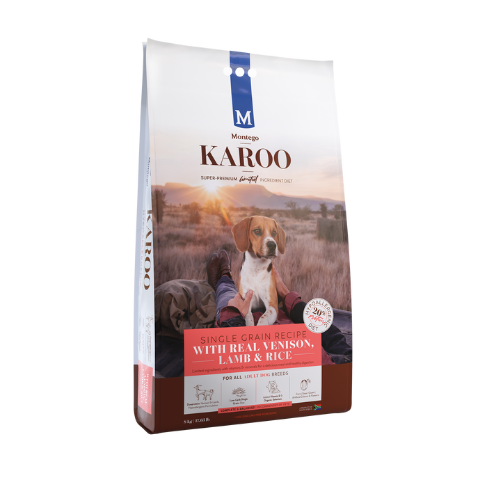Montego Karoo Venison & Lamb Adult Dog Food 8kg