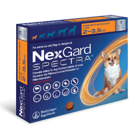 NexGard Spectra Dog X-Small 2-3.5kg 1's