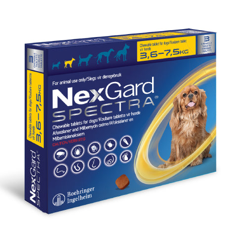 NexGard Spectra Dog Small 3.6-7.5kg 1's