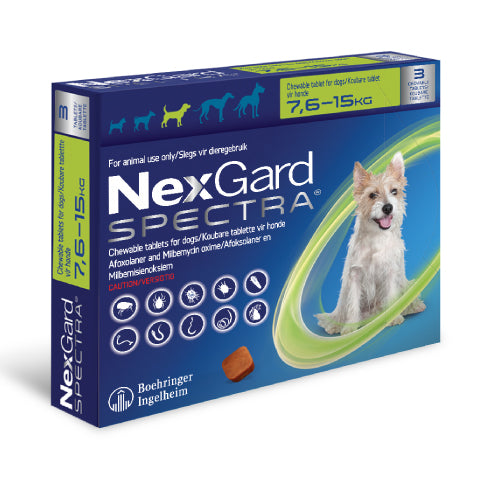 NexGard Spectra Dog Medium 7.6-15kg 1's