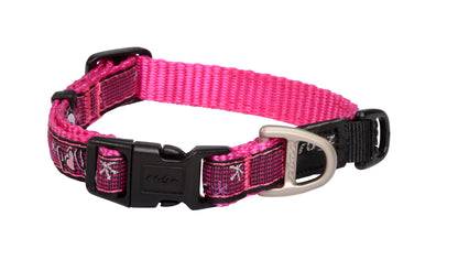 Rogz Fancy Dress XL dog collar in Pink Love pattern
