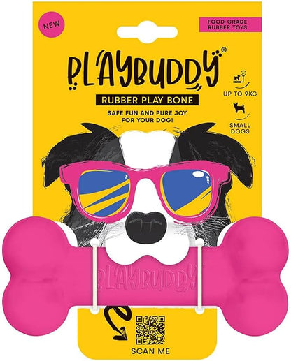 PlayBuddy Bone small dog toy in pink