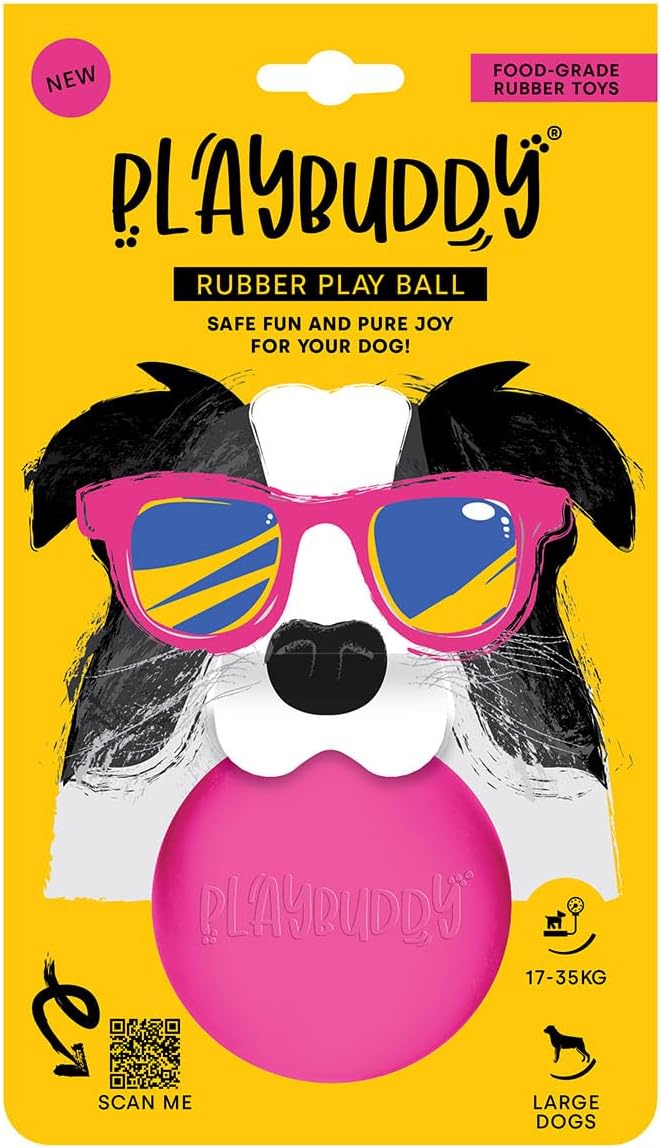 PlayBuddy Ball large dog toy in pink