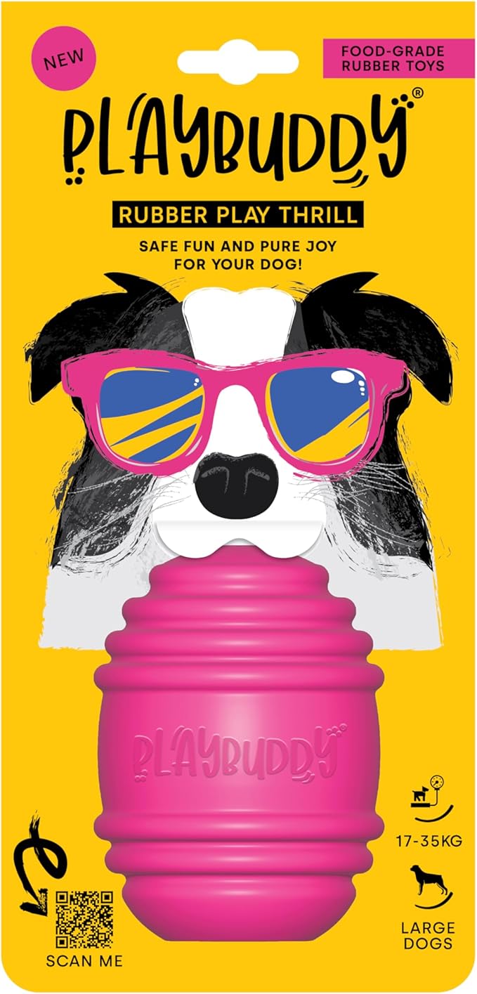 PlayBuddy Thrill large dog toy in pink