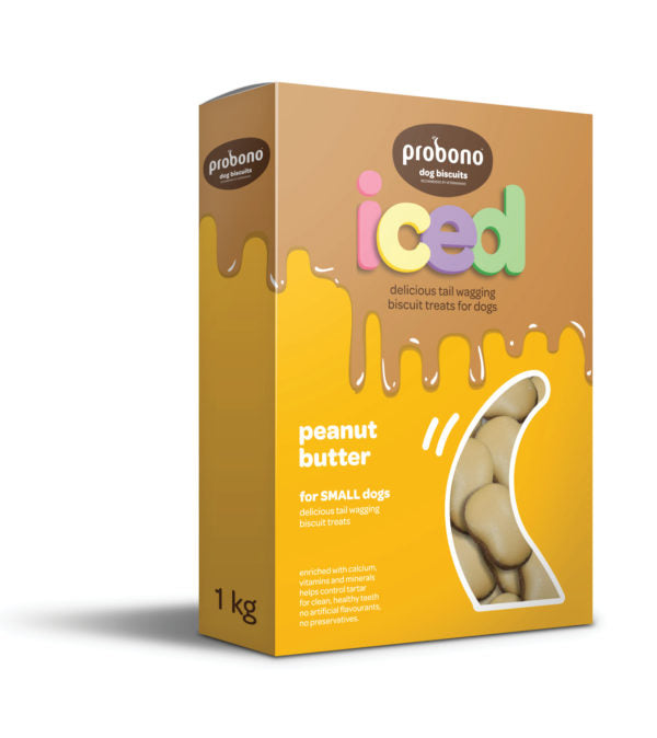 Probono Peanut Butter Iced Small Dog Biscuits