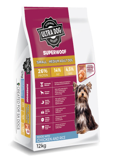 Ultra Dog SuperWoof Beef & Rice Small Breed Dog Food 8kg