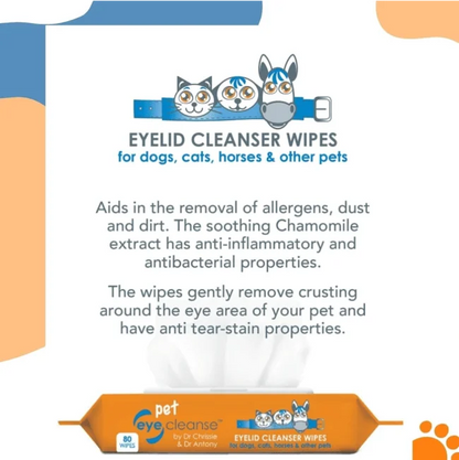 How to use Pet Eye Cleanse Wipes safely around a pet's eyes